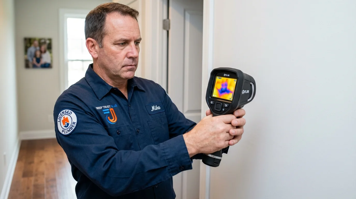 Thermal imaging leak detection by Johns Plumbing LLC in Woodbury Heights